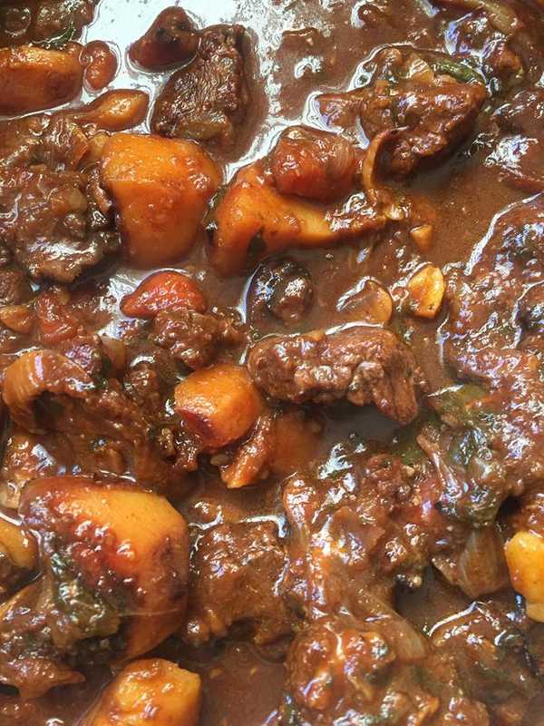 beef stew with pumpkin onion