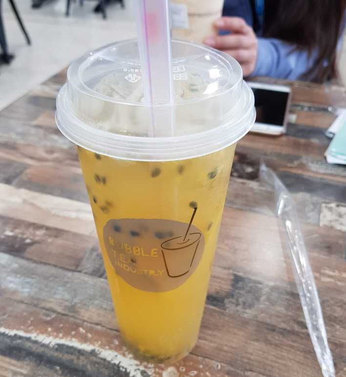 Passionfruit and lemon ice tea